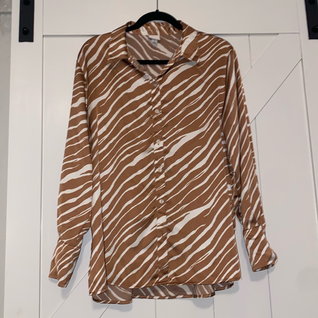 Zebra Button Up
